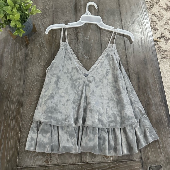 aerie Tops - Aerie Gray Layered Camisole Top